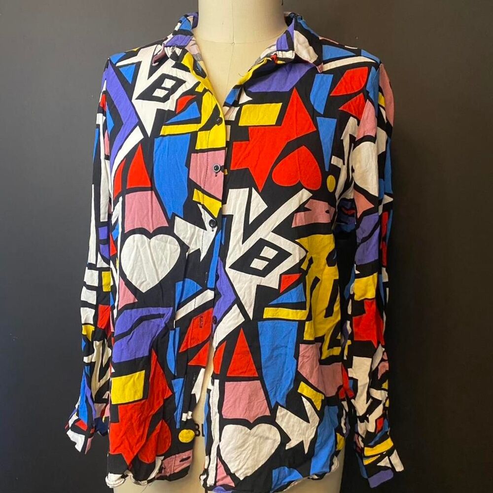 Multi-Color Patterned Blouse